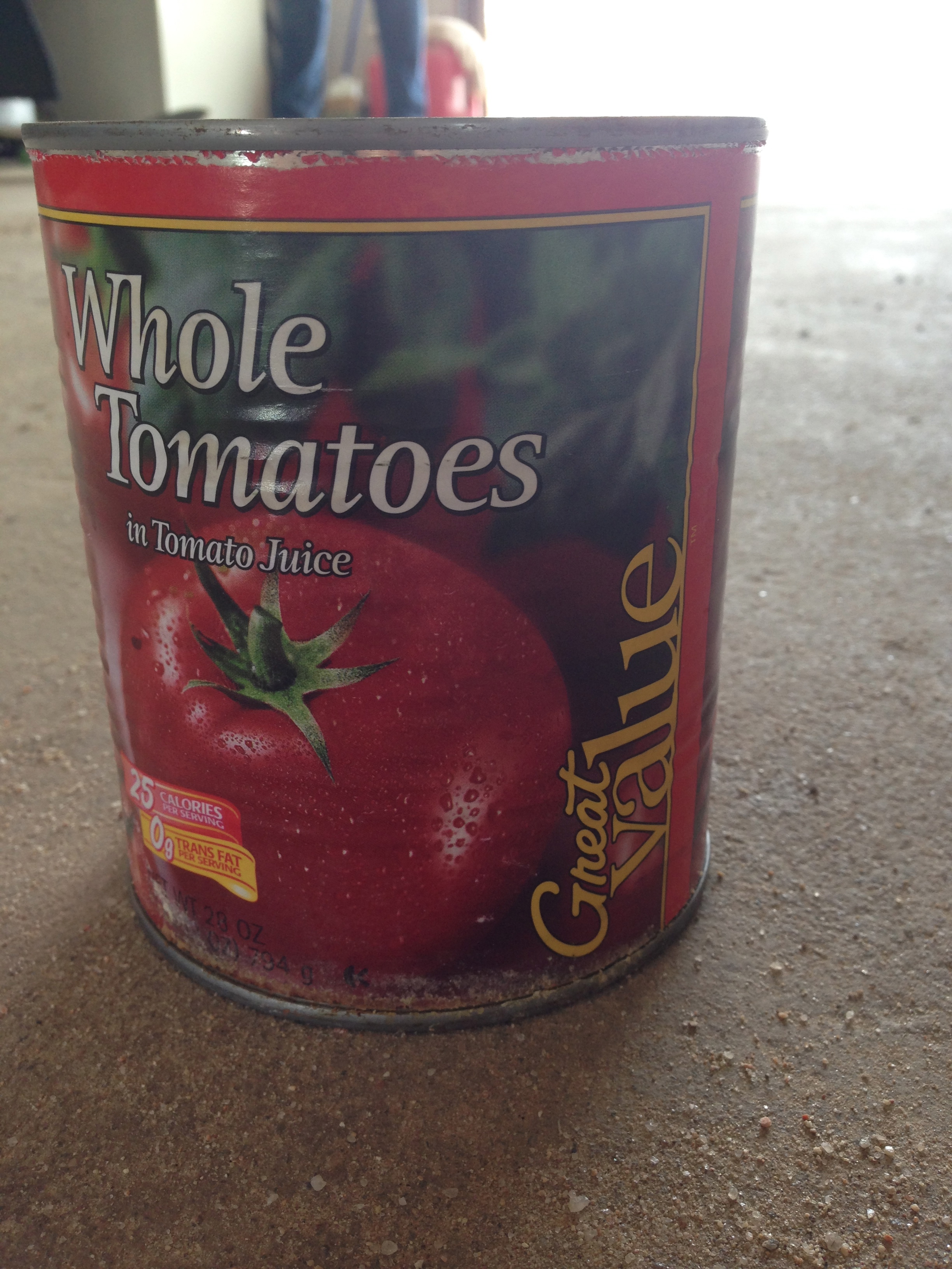 Genuine Empty Tomatoe Can with old Great Value Logo